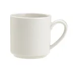 image of Steelite 62101ST0665 Stack Mug, 10 Oz (3.25" x 2.75") Porcelain Stackable Safe 500°F - 36/Case