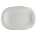image of Steelite 62104ST1049 Platter, 10.5" x 7.25" Porcelain, Oval Embossed Rim, Oven Safe 500°F, - 1 Dozen