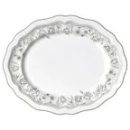 image of Steelite 62526FP817 Oval Porcelain Platter, 13" x 10.5" x 1", Hannah Slate Folio, Adelina - 1 Dozen