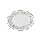 image of Steelite 62526FP818 - Oval Platter, 9.0" x 6.75" x 0.875", Porcelain, Hannah Slate - 1 Dozen