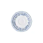 image of Steelite 62528FP821 - Adelina Hannah Blue Porcelain Saucer, 6.5" x 0.75", Folio Design - 1 Dozen