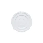 image of Steelite 6252FP823 Adelina Folio Round Porcelain Saucer, 5.0" x 0.625", Classic White, - 1 Dozen
