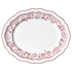image of Steelite 62530FP817 - Hannah Maroon Oval Porcelain Platter, 13" x 10.5" x 1", - 1 Dozen