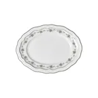 image of Steelite 62531FP818 Oval China Platter, 9" x 6.75" x 0.875" Porcelain, Giselle Slate Finish - 1 Dozen