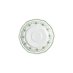image of Steelite 62534FP821 Saucer - Adelina Folio Round Porcelain, Giselle Green, 6.5\" x 0.75\" - 1 Dozen