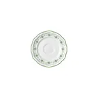 image of Steelite 62534FP823 Adelina Folio Round Porcelain Saucer, 5.0" x 0.625", Giselle Green - 1 Dozen