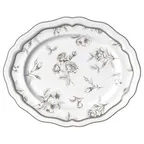 image of Steelite 62536FP817 - Oval Porcelain China Platter, 13" x 10.5" x 1", Marisa Slate Finish - 1 Dozen