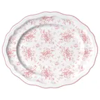 image of Steelite 62542FP817 - Oval Porcelain Platter 13" x 10.5" x 1", Liliana Rose Folio Design - 1 Dozen