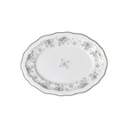 image of Steelite 62555FP818 Oval Porcelain Platter, 9" x 6.75" x 0.875", Camille Slate Finish - 1 Dozen