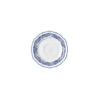 image of Steelite 62565FP823 - Folio Round Saucer, 5.0" x 0.625", Willow Rim Blue Porcelain, 1 Dozen