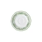 image of Steelite 62566FP821 Adelina Willow Rim Green Round Porcelain Saucer 6.5" x 0.75" - 1 Dozen
