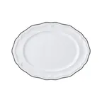 image of Steelite 62568FP818 - Oval Slate Porcelain Platter, 9.0" x 6.75" x 0.875", Adelina Folio - 1 Dozen