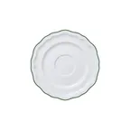 image of Steelite 62571FP821 Adelina Green Line Folio Round Porcelain Saucer 6.5" x 0.75" - 1 Dozen