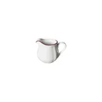 image of Steelite 62572FP824 Handled Creamer Pitcher, 5 oz, 3.875" x 2.875" x 3.0" Porcelain Maroon - 1 Dozen
