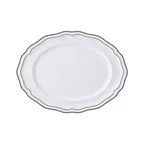image of Steelite 62577FP818 Oval Porcelain Platter, 9" x 6.75" x 0.875", Adelina Double Slate - 1 Dozen