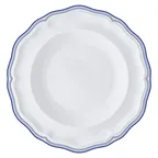image of Steelite 62584FP815 - 19 oz Pasta Bowl, 11" x 2" Porcelain, Triple Line Blue Folio Round - 1 Dozen