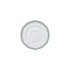 image of Steelite 62585FP823 Adelina Triple Line Green Porcelain Round Saucer 5.0" x 0.625" Folio - 1 Dozen