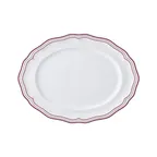 image of Steelite 62586FP818 Oval Platter, 9" x 6.75" x 0.875" Maroon Folio Finish, Oval Shape - 1 Dozen