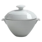 image of Steelite 6300P037 High Bowl With Lid, 3.75" x 3.0", 3 Oz Porcelain, Oven Safe To 465°F - 1 Dozen