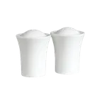 image of Steelite 6300P160 Salt Shaker, Aura Porcelain, Oven Safe to 465°F/239°C, Seven-Plate Cover - 36/Case
