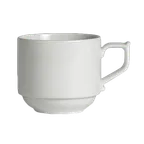 image of Steelite 6306P770 - Porcelain Stackable Cup, 6.75 oz (4.125" x 2.63"), Oven Safe, Modern - 24/Case