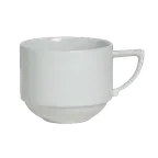 image of Steelite 6314P1044 - Porcelain Stackable Coffee Cup, 9 oz (4.5" x 2.75"), Oven Safe 465°F - 24/Case
