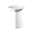 image of Steelite 6327P452 Round Porcelain Riser, 1.375" H x 1.625" D, White, Oven Safe 465°F/239°C - 36/Case