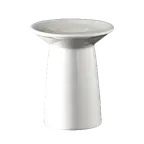 image of Steelite 6327P458 Round Porcelain Riser, White, 2.375" X 2.75", Oven Safe 465°F - 36/Case