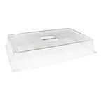 image of Steelite 6470ML10 GN 1/1 Clear Dome Melamine Plastic Food Pan Cover, 21" x 13" x 3.5"