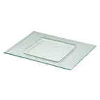 image of Steelite 6506G203 Square Serving & Display Tray, Clear Glass, Rectangular 12" x 9" - 1 Dozen