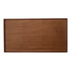 image of Steelite 6525T240 Rectangular Wood Tray, White Album Finish, 13.5" x 7.25" x 0.625" - 1 Dozen