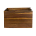 image of Steelite 6525TW313 Reversible Buffet Crate, Rectangular Wood, Natural, 12.75" x 10.5" x 8" - 1/Case