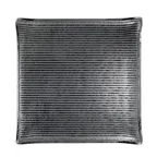 image of Steelite 6588B438 Square Glass Tray, 6.5" x 6.5", Grays Smoke Finish - 1 Dozen