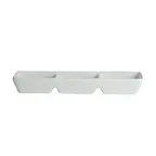 image of Steelite 6900E487 Porcelain 3‑Compartment Dish 3/4‑oz 7‑1/4" x 2‑3/8" x 1" Varick - 1 Dozen
