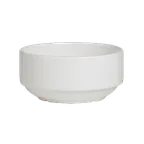 image of Steelite 6940E6015 - 10 oz White Porcelain Soup Cup, 4¼" Dia x 2" H, Microwave Safe - 1 Dozen