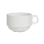 image of Steelite 6940E6020 - 10 oz Stackable Porcelain Cup, White, 5" Dia. x 2‑1/2" H, - 1 Dozen