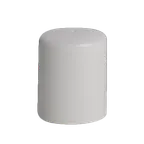 image of Steelite 6940E6040 - White Porcelain Pepper Shaker, 2" H, 2" x 1-5/8" , 3‑Hole, Microwave - 1 Dozen