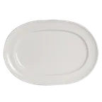 image of Steelite 6940E6076 - Oval Rimmed Porcelain Platter, 12-1/2" x 8-1/4", Folio Finish - 1 Dozen