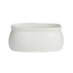 image of Steelite 6940E646 Sugar Bowl, 6 Oz White Porcelain, 4" x 3" x 1-3/4" Oval, Folio Finish - 1 Dozen