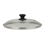 image of Steelite 6975QU002 Tempered Glass Lid, 11.25" Round Cover for Cookware, Glass, Fits 11-12" Pots