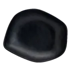 image of Steelite 7000DD004 - 2.5 Qt Black Melamine Salad Bowl, Free-Form, 13-5/8" x 11" x 3", - 6/Case