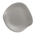 image of Steelite 7006DD028 - 11.5" Free‑Form Flat Melamine Plate, Gray, 10"‑11" Size, Plastic - 1 Dozen