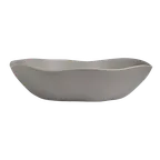 image of Steelite 7006DD032 - Oval Melamine Salad Bowl, Gray, 22" x 19" x 5.5", 4.25 Gal Capacity - 2/Case