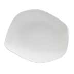 image of Steelite 7008DD004 2.5‑Quart White Melamine Salad Bowl, Free‑Form Shape, 13" x 11" x 3" - 6/Case