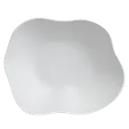 image of Steelite 7008DD005 - 16" x 13" x 5" White Free‑Form Melamine Bowl, 5‑6 Quart (1.5 Gal) - 6/Case