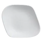 image of Steelite 7008DD013 - 2.25 Qt Free‑Form Oval Melamine Bowl, White, 14" x 12.375" x 2.5" - 6/Case
