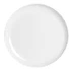 image of Steelite 7041DD204 - 10"-11" White Round Coupe Plate, Melamine Plastic, Retro Style - 1 Dozen