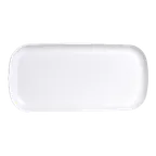 image of Steelite 7041DD207 Slider Tray, Rectangular White Melamine, 14" x 7", Delfin Design - 1 Dozen