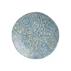 image of Steelite 7124TM074 - 9" Round Melamine Plate, Azure Solano Creations Design, 8-9" Diameter, 1 Dozen