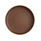 image of Steelite 7180TM506 - 8.0" x 1.625" Round Melamine Plate, Brown, Reusable Plastic, - 1 Dozen